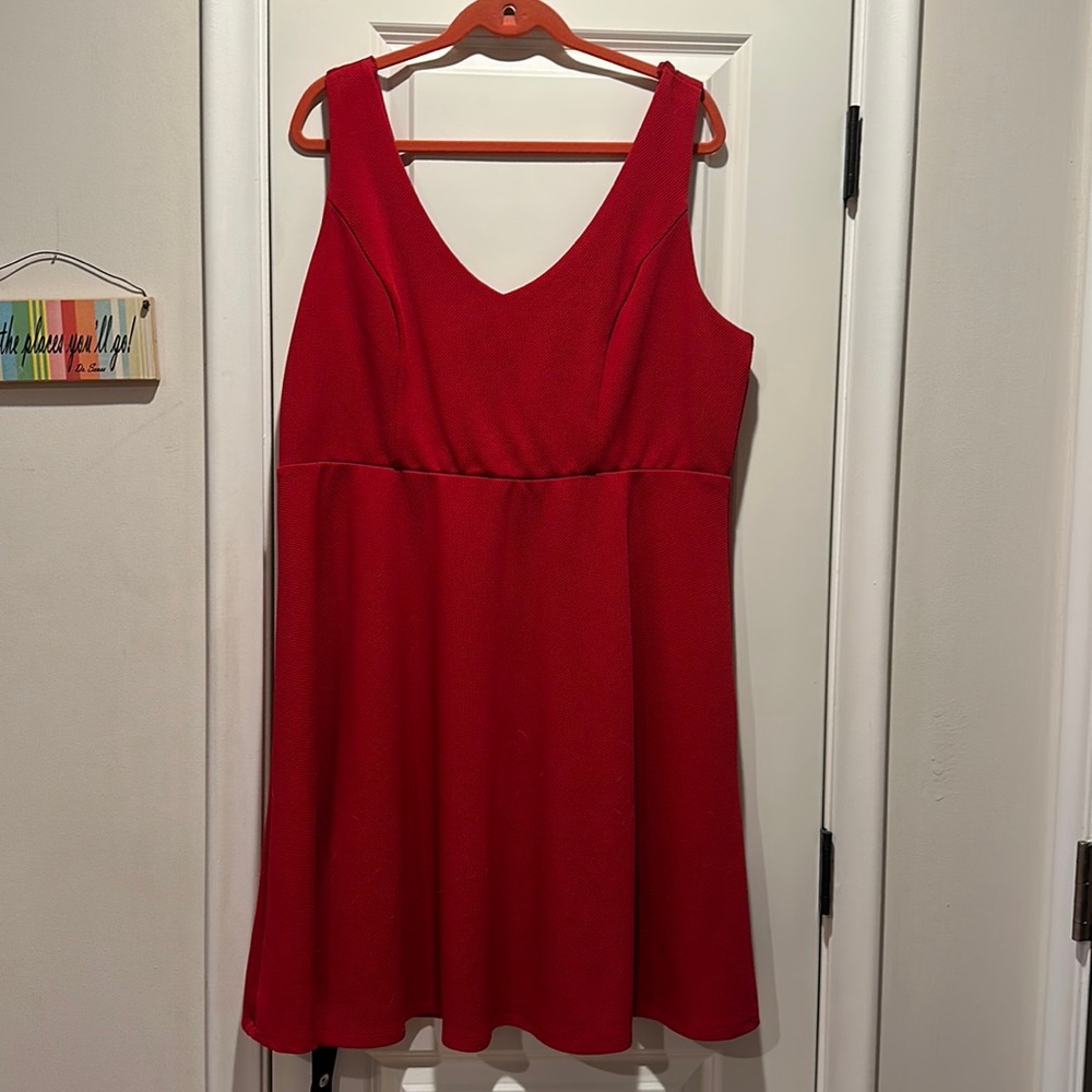 Torrid Red pointe knit skater dress size 3 (22-24)